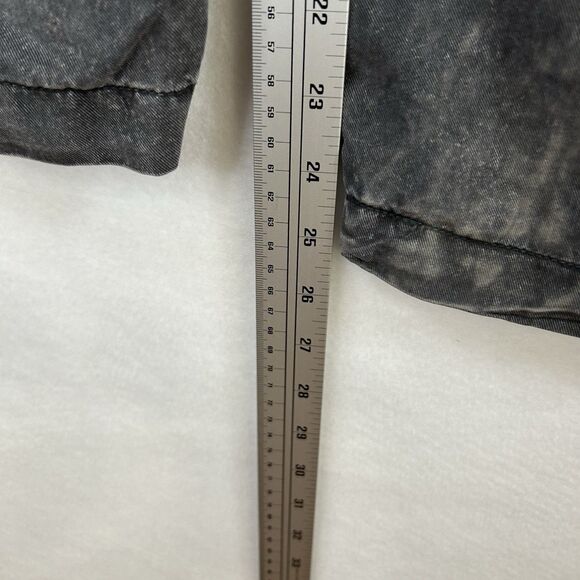 YFB Pants Buttery Soft Wrap Tie Front Black Gray Womens Sz M retro 90s Y2K Baggy - Picture 8 of 8